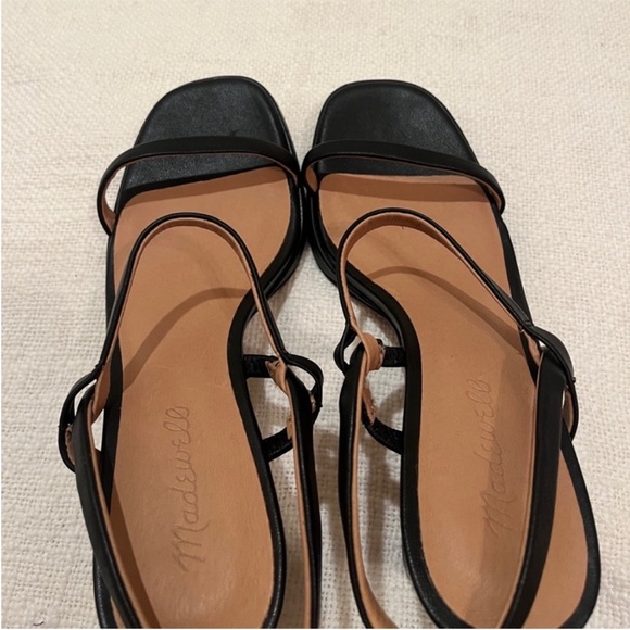 Madewell black and brown/tan Cherelle slingback leather heel sandal US size 8 - Picture 5 of 7